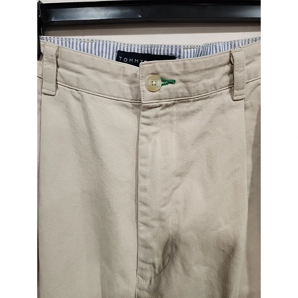 Tommy Hilfiger‎ Dress Pants Mens 36x32 Khaki, 100% Cotton Jeans 4 Pocket